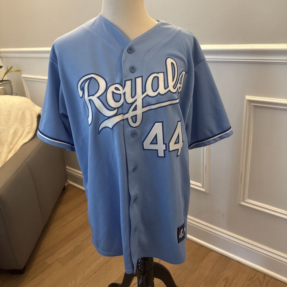 Vintage Majestic Kansas City Royals #44 Jersey - Size Large (NWT) Deadstock